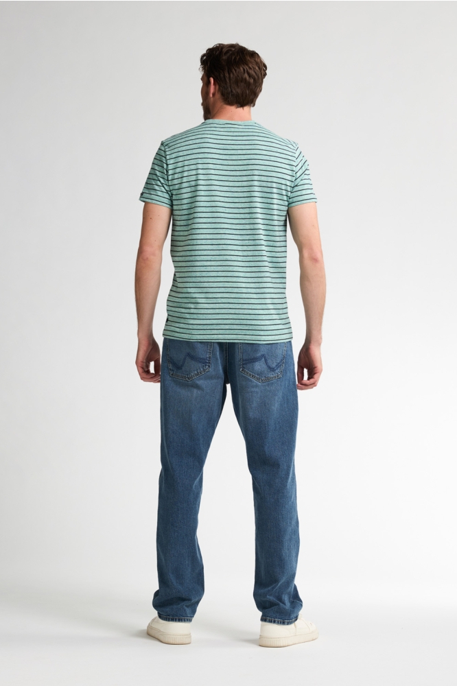 STRIPED T SHIRT CROW M 3050 TSR606 5191 Pale Aqua